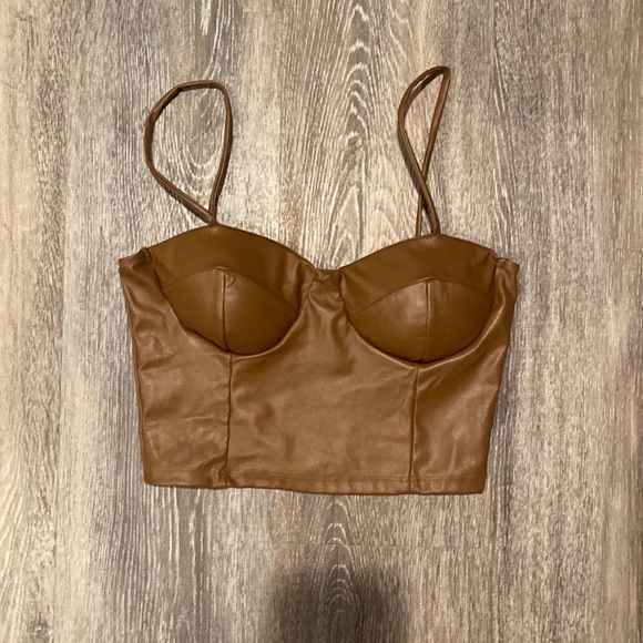 faux leather tank top - Picture 1 of 3